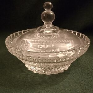 Anchor Hocking Clear Glass, Nut, Or CandyBowl, And Lid.